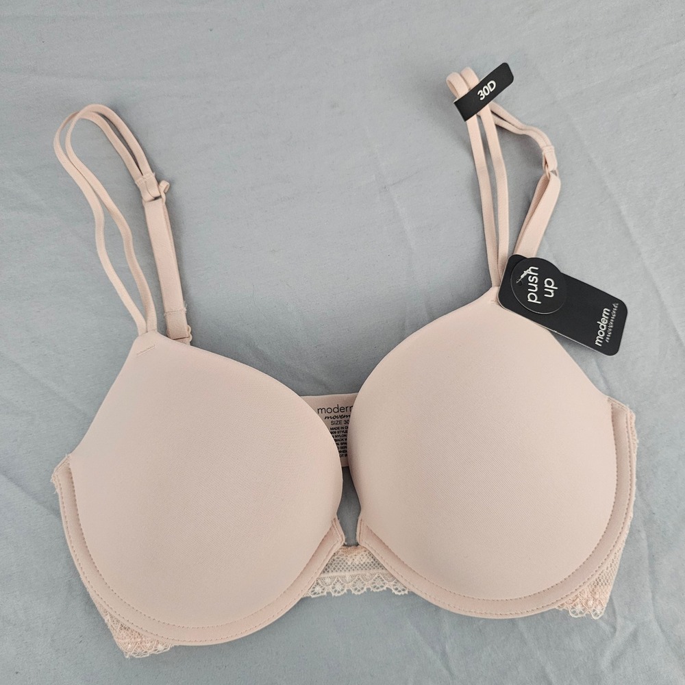 Modern Movement 30D Push Up Bra Peach Whip Lace NWT $46 L753